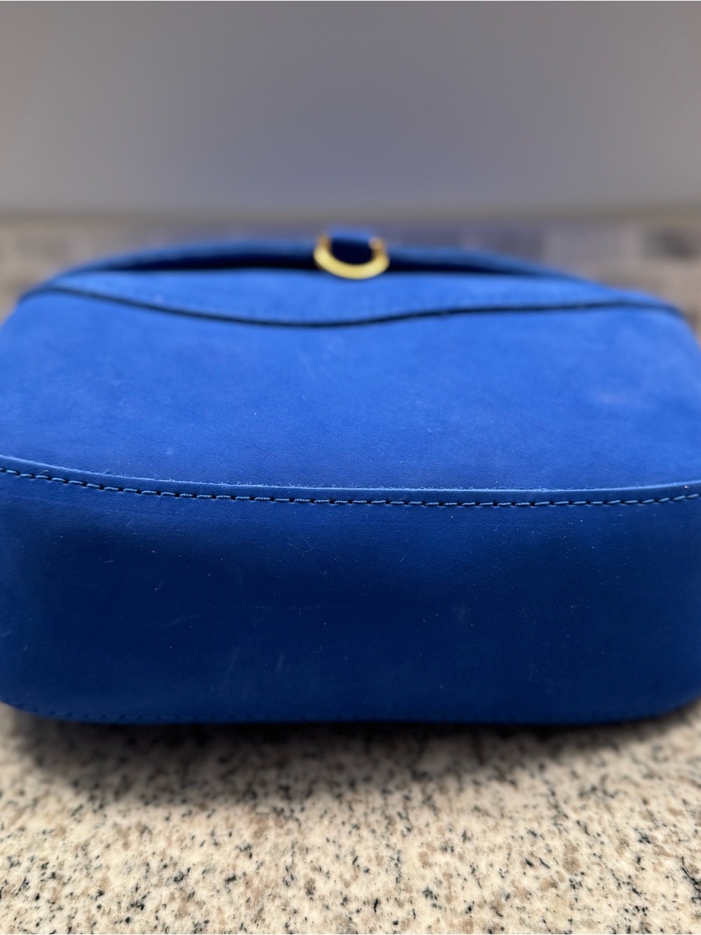 Portland Leather Blue Joy Large Monaco Crossbody - Picture 6 of 8